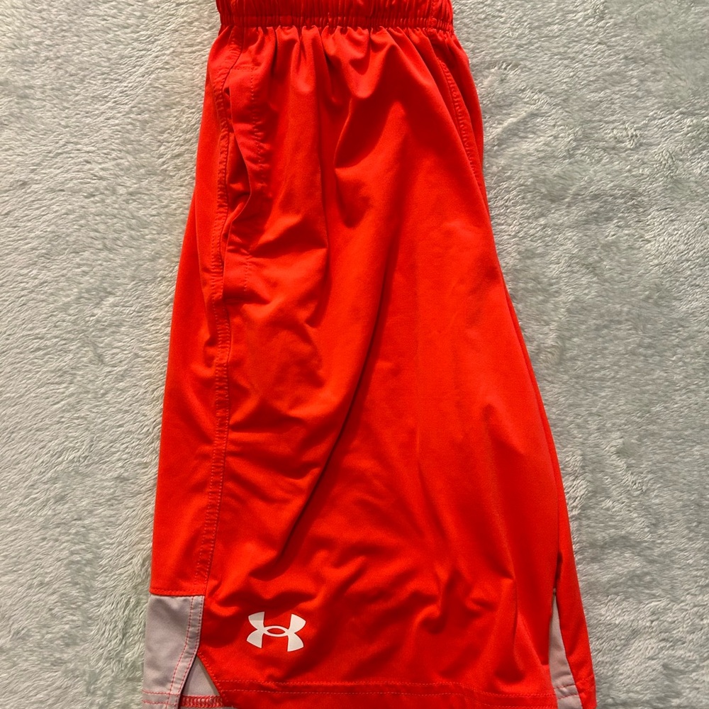 Under Armour Orange/Red Athletic Shorts